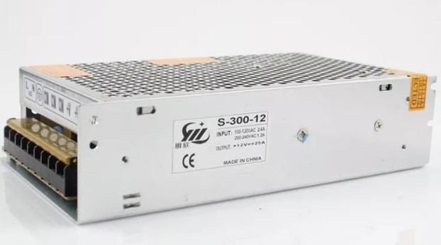 Qida bloku JW S-300-12 18CH 12V25A power supply (320*220*65mm 18CH) ADAPTOR BOX CCTV + kabel