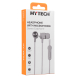 Наушники SGM Hytech HY-XK24 Mobile Phone Compatible In-ear White / Silver Headset with Microphone_0