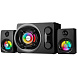 Kompüter akustikası SGM RAMPAGE RMS-G8 2 + 1 25W BLUETOOTH + USB-SD-FM RAINBOW BLACK LED ILLUMINATED GAMING SPEAKER_1