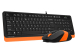 Клавиатура и мышь A4TECH FSTYLER WIRED COMBO SET WITH FN MULTIMEDIA FUNCTION USB ORANGE F1010_1